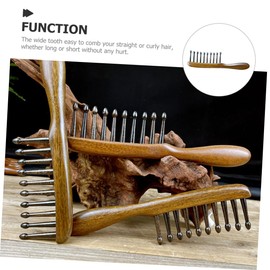 OHPHCALL Sandalwood Wide Tooth Comb for Scalp Massage and Detangling Durable Hair Brush for Curly Thick and Damaged Hair Care for Women and Men