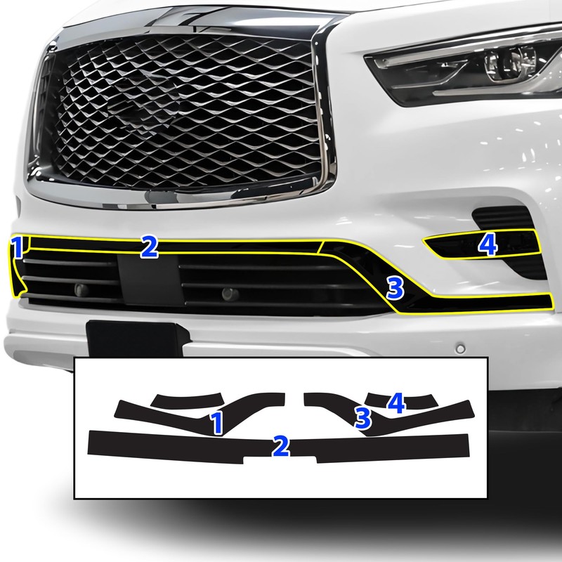 BOGAR TECH DESIGNS for Infiniti QX80 2018-2024 Lower Front Chrome