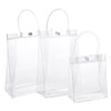 GORGECRAFT 3 Sizes PVC Gift Bags with Handles Clear Tote