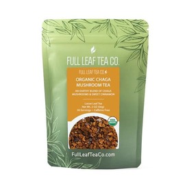 Organic Chaga Mushroom Herbal Tea - 2oz Bag (Approx. 30 Servings) | Full Leaf Tea Co.