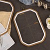 Framendino, 3 Pack Octagonal Imitation Wood Embroidery Hoops Cross Stitch