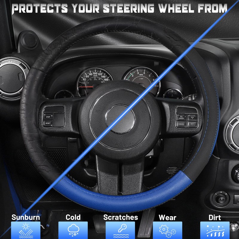 SEG Direct Car Steering Wheel Cover for F-150 Tundra Range