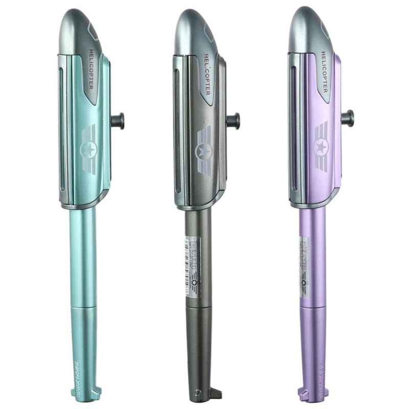 allcoupon 6Pcs Novelty Helicopter Pens, 0.5mm Quick Dry Black Gel