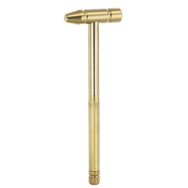 sourcing map 3 in 1 Mini Multifunction Copper Hammer and Screwdriver 10mm Dia Multitool Hammer with Slotted Screwdriver