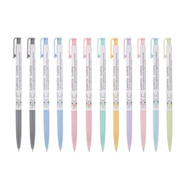 ZEESOON Xeno Lunatic Lunny 0.38mm Slim Ball Point Pen Dozen Box 12 Pcs, Made in Korea (Assorted 12pcs)