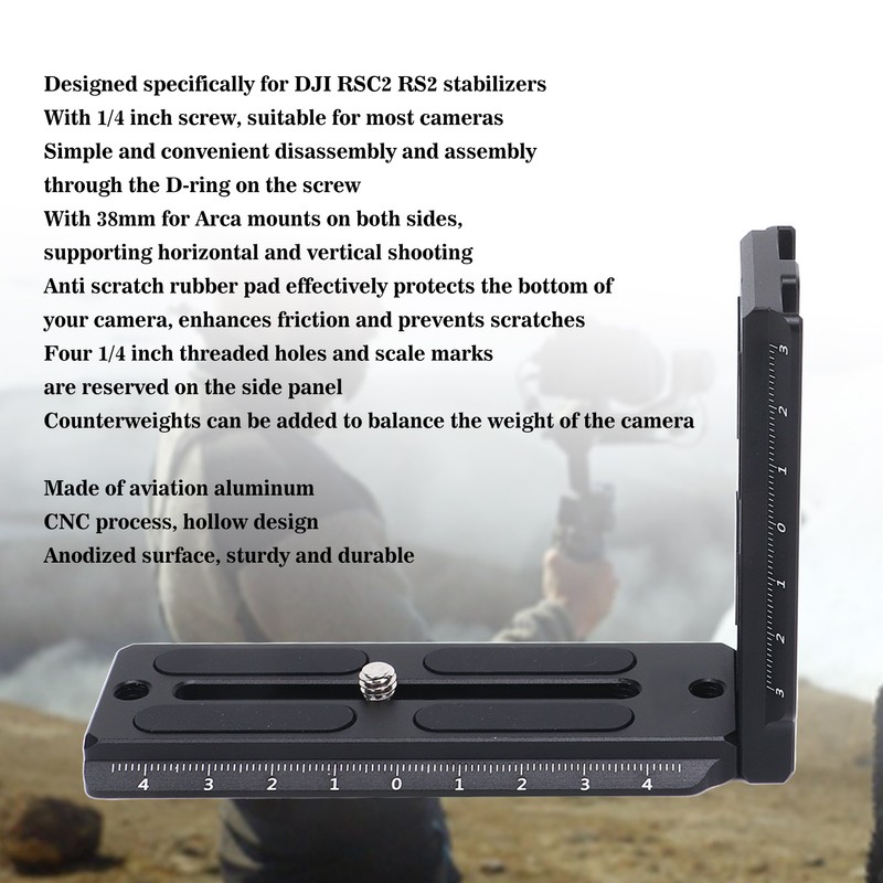 L Bracket Vertical Horizontal Switching Quick Release Plate Camera Tripod