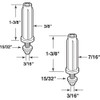 Prime-Line N 7538 Bi-Fold Door Bottom Pivot Kit, Two 3/8