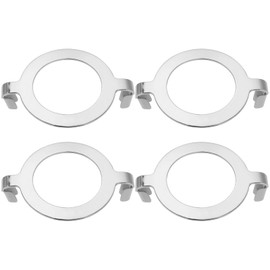 Create idea Pack of 4 Lamp Harp Holder Saddle Adapter Silver 4.2 cm Compatible with E27 Thread Base Non-Slip Lampshade Adapter Metal Lamp Shade Holder