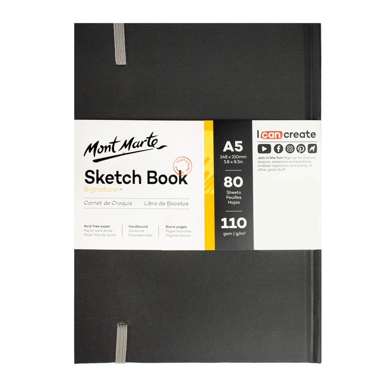 Mont Marte Sketch Book A5 – 80 Sheets – 110gsm