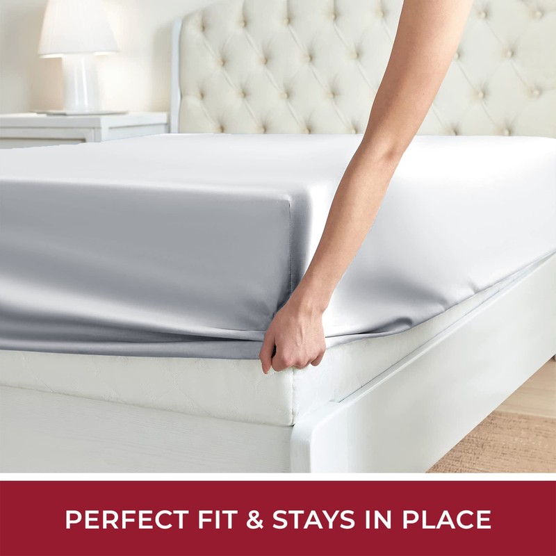 Hafaa Fitted Sheet Extra Deep Pocket Bed Sheet 16 inch