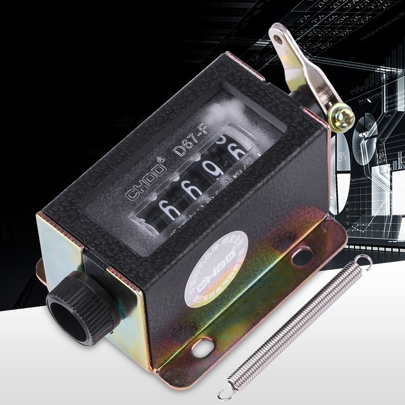 D67-F 5 Digit Mechanical Resettable Manual Hand Pull Stroke Tally
