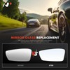 A-Premium Left Driver Side Heated Mirror Glass with Backing Plate