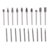 20Pcs Tungsten Carbide Carving Bits Double Cut Rotary Burr Set