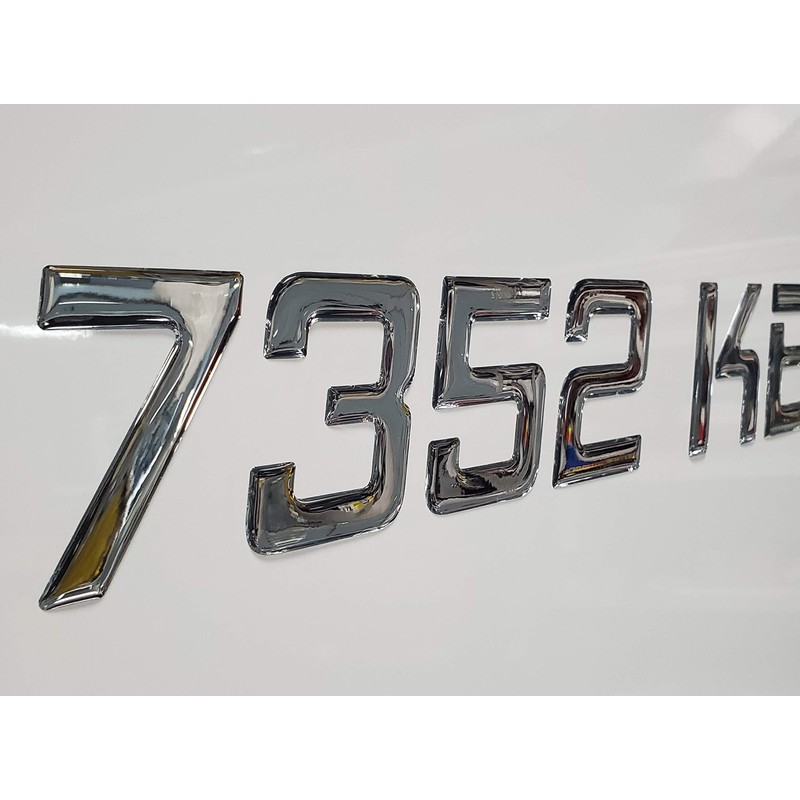 Boat & Jetski Registration Numbers - Domed/Raised Decal (16 Pcs)