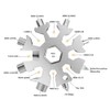 18-in-1 Snowflake Multi Wrench Tool, Keychain Multitool Pocket Tool is