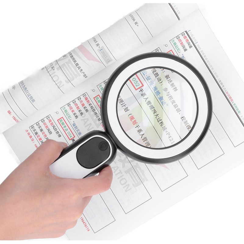 Handheld Magnifying Glass 20X Optical Magnifier with 21 LED Lights