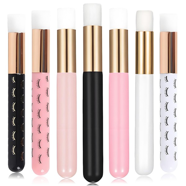 7 Stück Wimpernshampoo Pinsel, Nasen Reinigungsbürste mit Weichen Bürsten, Wimpernverlängerung