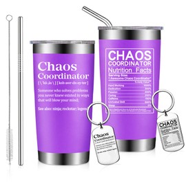 GITITUMB Chaos Coordinator Gifts - Christmas Gifts for Women - Appreciation Gifts for Coworker, Manager, Teacher, Boss - Boss Lady Gifts for Women - 20oz Chaos Coordinator Tumbler
