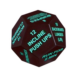 Vaveren Exercise Decision Dice Fitness Challenge Dice Yoga Group Class 12 Sided Dice Bodyweight Training Dice for Beginners Men Women, Green