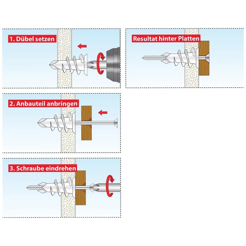 TOX 068101231 Spiral Plasterboard Anchors 32 – mm Round Outlet