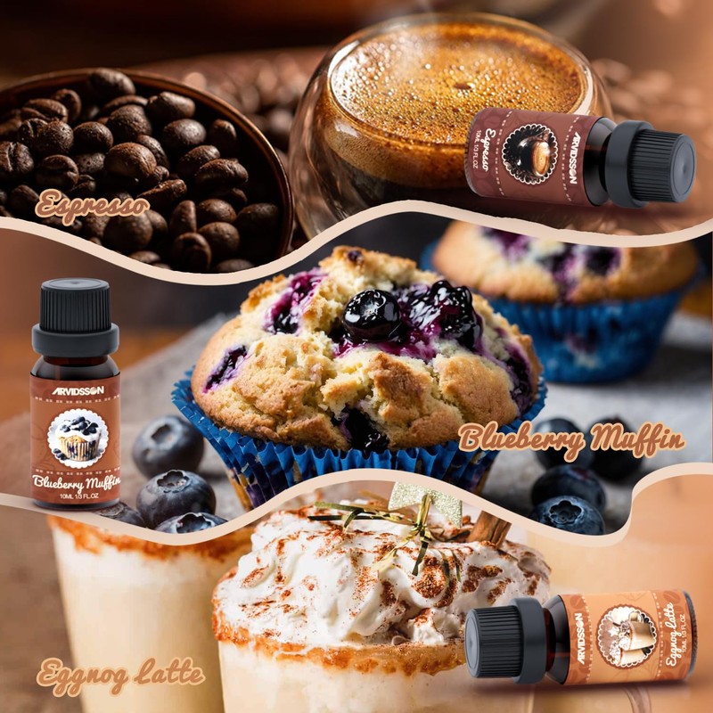 ARVIDSSON Coffee Fragrance Oils Set, Premium Essential Oils for Diffuser,
