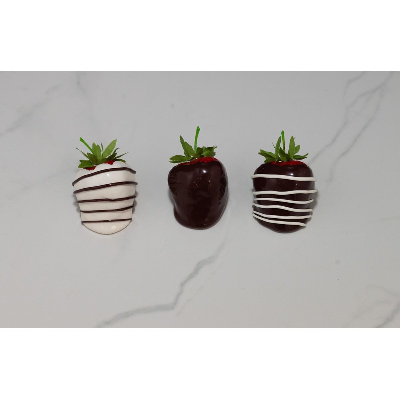 Fake Assorted Dipped Strawberries (set of 12)