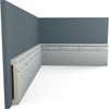 Ekena Millwork Endurathane Sussex Baseboard Moulding, 4"H x 5/8"P x