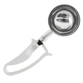 Zeroll - 2006 Zeroll Universal Standard Length EZ Disher Food Portion Control Scoop Designed for Right or Left Hand Use Dishwasher Safe NSF Approved, 3-Inch, White