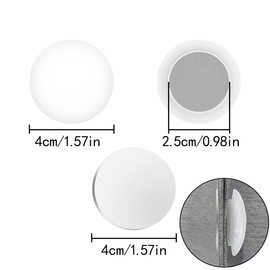 HAIKING Shower Curtain Magnets, 10 PCS White Round Plastic Covered Heavy Duty Curtain Magnets for Avoid Curtain Liner Blowing Around (4cm/1.57in)