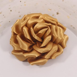 Mecool Rose Hair Clip for Weddings Brooch Corsage Hair Head Clip on Flowers for Hair Jewellery Barrette Hair Decorations for Women Accessories | Hair Clips Girls-Gold