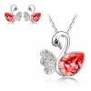 Veraly Conjunto Collar De Cisne Y Aretes Cristal Austriaco Full