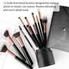 SHELWIN Makeup Brushs Set 12 Pcs Classic Black Makeup Brush