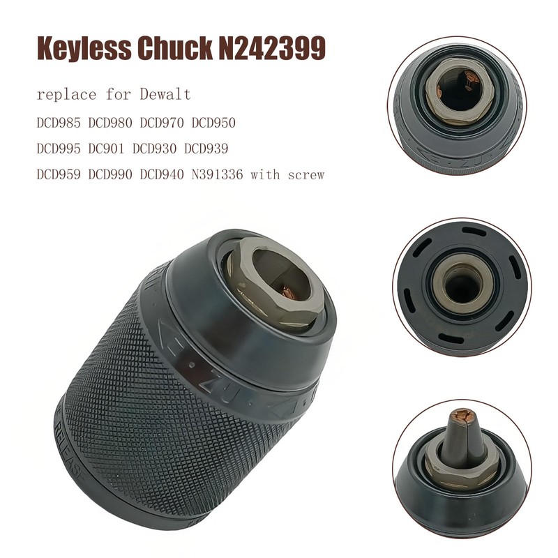 N242399 N391336 Keyless Chuck Replace for Dewalt DCD985 DCD980 DCD970