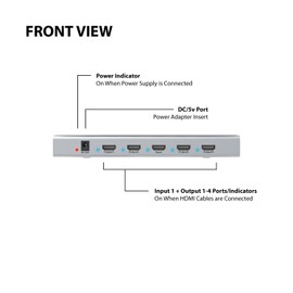 Expert Connect 1x4 HDMI Splitter | UHD 8K@60Hz/ 4K@120Hz | HDMI 2.0, HDCP 2.2 | 4 Port | 1 in - 4 Out |