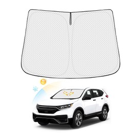 Canvcle Compatible con parabrisas de coche Honda CR-V 2017-2022, visera solar contra rayos UV y protección contra el calor solar, mantiene el vehículo fresco con bolsa de almacenamiento
