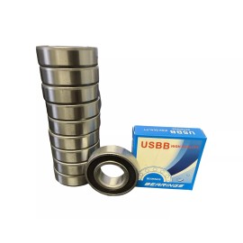 USBB (10) 6205-2rs-16 Premium Ball Bearings C3 EMQ 1.00"(25.4)x52