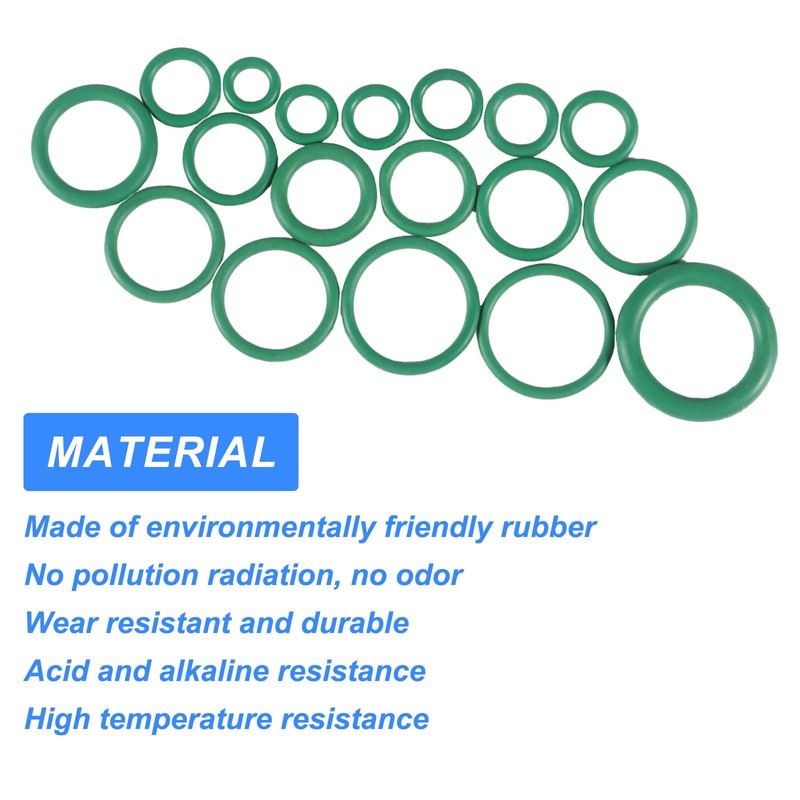 DIANN 270pcs O Ring Kit Rubber 18 Sizes O-Ring Car