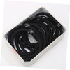 Vaguelly 8pcs Elastic Hair Bands Black Ponytail Holders for Women
