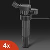 A-Premium Set of 4 Ignition Coil Pack and Iridium Spark