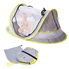 Baby Beach Shelter Tent, Portable Ultralight Beach Tent, Pop-Up Baby Beach Tent, Outdoor Sun Protection Tent, UV50+, Baby Outdoor Mosquito Net, for Family Beach Camping, Hiking, BBQ Party