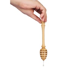 Beech Wooden Honey Dipper Stick, 7.1 Inch Wooden Honey Spoon for Honey Jar, Perfect Honey Stirring Tool, Unique Honey Sticks for Kitchen and Wedding Party Favors
