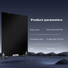 Creality K1 Max PEI Build Plate Textured Magnetic Resin Sheet Flexible platform High Strength and Wear Resistance Spring Steel Basement for Ender-3 V3 Plus K1-Max 310 * 315mm