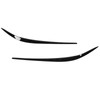 Pair Headlight Eyebrow Glossy Black Trim Front Left Right Decoration