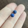 Silver 925 Lapis Lazuli Earrings, Natural Stone, Good Luck, Happiness,