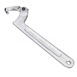 TOOLSTAR Hook Wrench, C Spanner 51-121mm Adjustable Hook Wrench Spanner Chrome Vanadium Tool for Bike Motorcycle Repairing (Pack of 1)