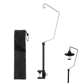PAVIKE Lantern Stand, Lantern Pole, Lantern Stand, Tabletop, Lantern Stand, Standing, Freestanding, Storage Bag Included, Alloy, Portable, Adjustable, Multi-Purpose Hanging Light Holder, For Hiking