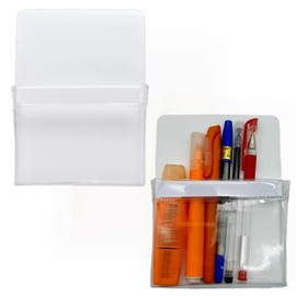 LuFOX 2 Pieces Fridge Magnetic Pencil Holder Flexible Cup Pencil Holders Storage Pocket Holder for Refrigerator Whiteboard Markers Locker Accessories