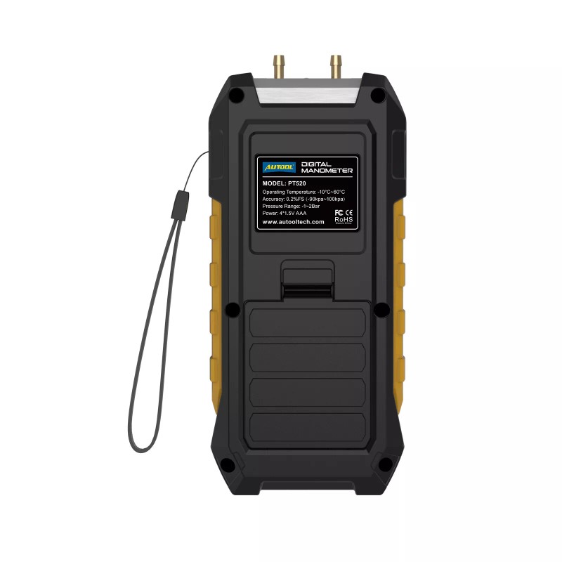 AUTOOL Portable Digital Manometer Dual Port Air Vacuum Pressure Gauge