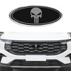 Rebvugr Front Grille Rear Tailgate Skull Emblems, Car Emblem Badges,