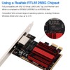 Fahgaer 2.5G PCIE to RJ45 Network Card RTL8125B Chip 100/1000Mbps